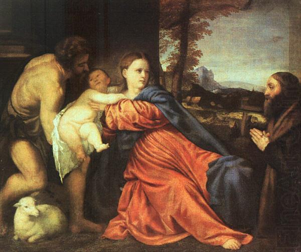 Holy Family and Donor t, TIZIANO Vecellio